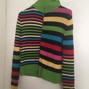 Vintage Benetton Multi-Colored Cardigan Sweater